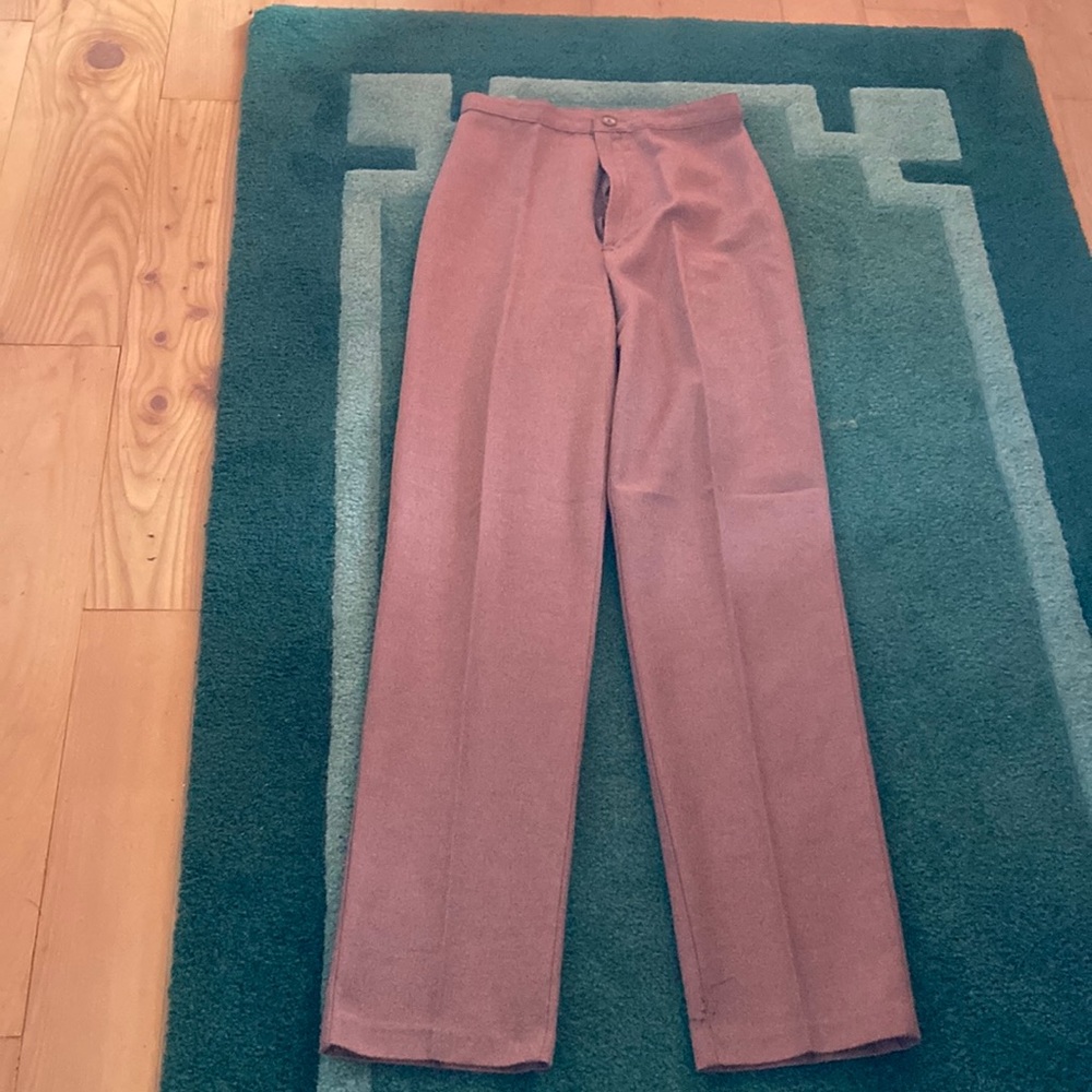 Smart Dominique Dress Slacks light brown with hint of red, size 9-10.